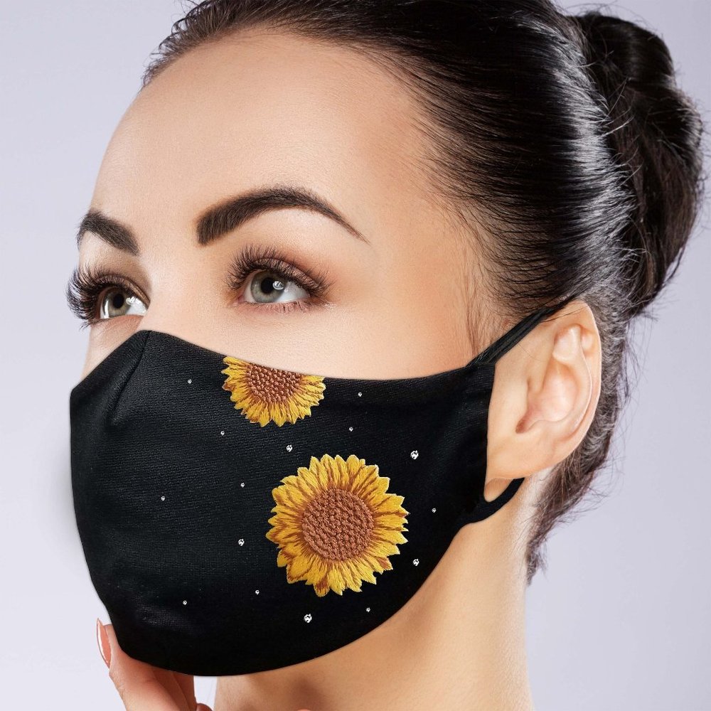 Sunflower Face Mask w/ filter pocket